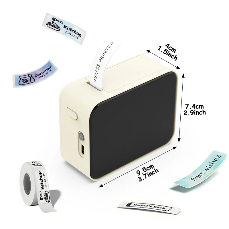 Portable Bluetooth Label Maker — No Ink, No Mess, Prints Instantly