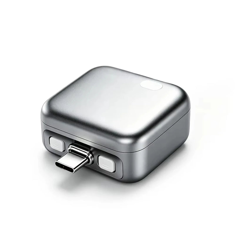 40W USB-C auto disconnect smart charger adapter — compact silver metal design