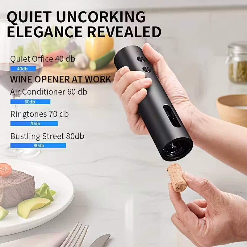 Electric Wine Opener Set — USB-C Rechargeable, Foil Cutter, Pourer & Vacuum Stopper