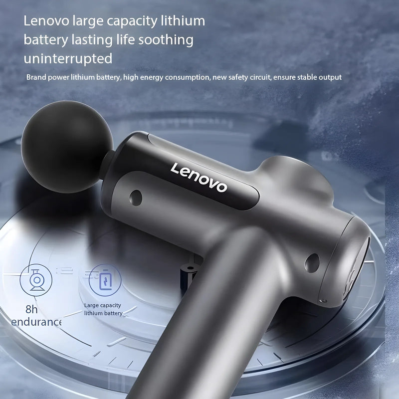 Lenovo massage gun all-aluminium alloy motor — 3800 RPM high speed for deep muscle relief