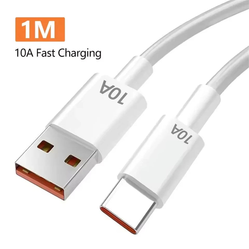 1M 10A fast charging USB-A to USB-C cable included with 140W charger adapter
