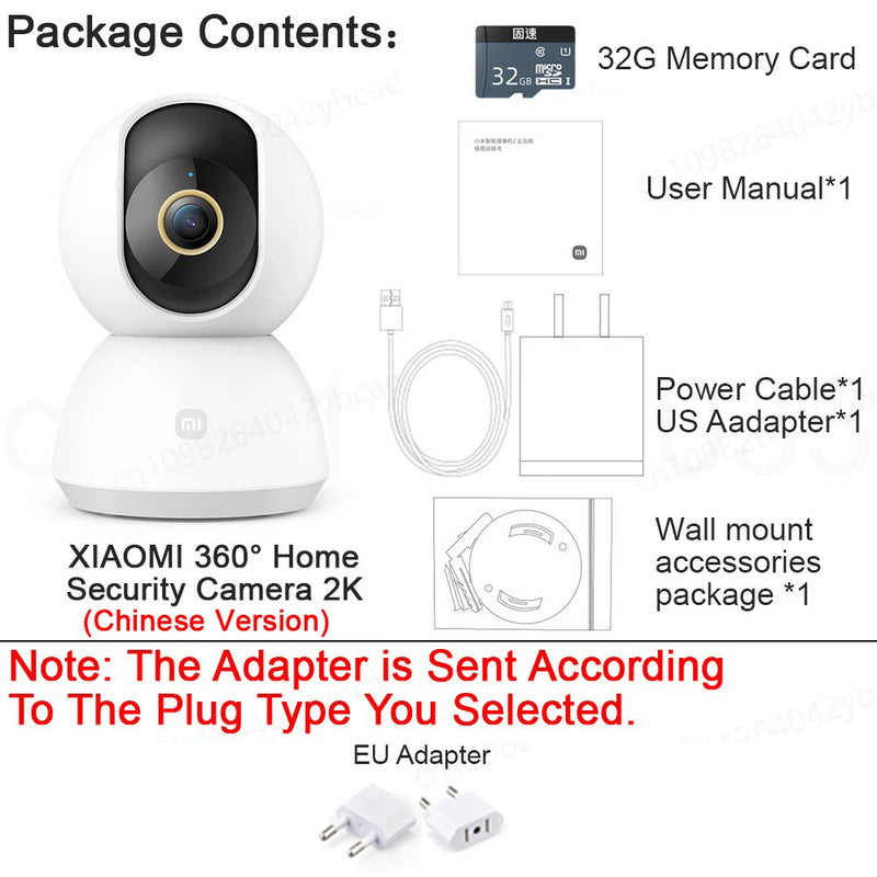 Xiaomi Smart Camera PTZ 2K 360° WiFi Security Camera
