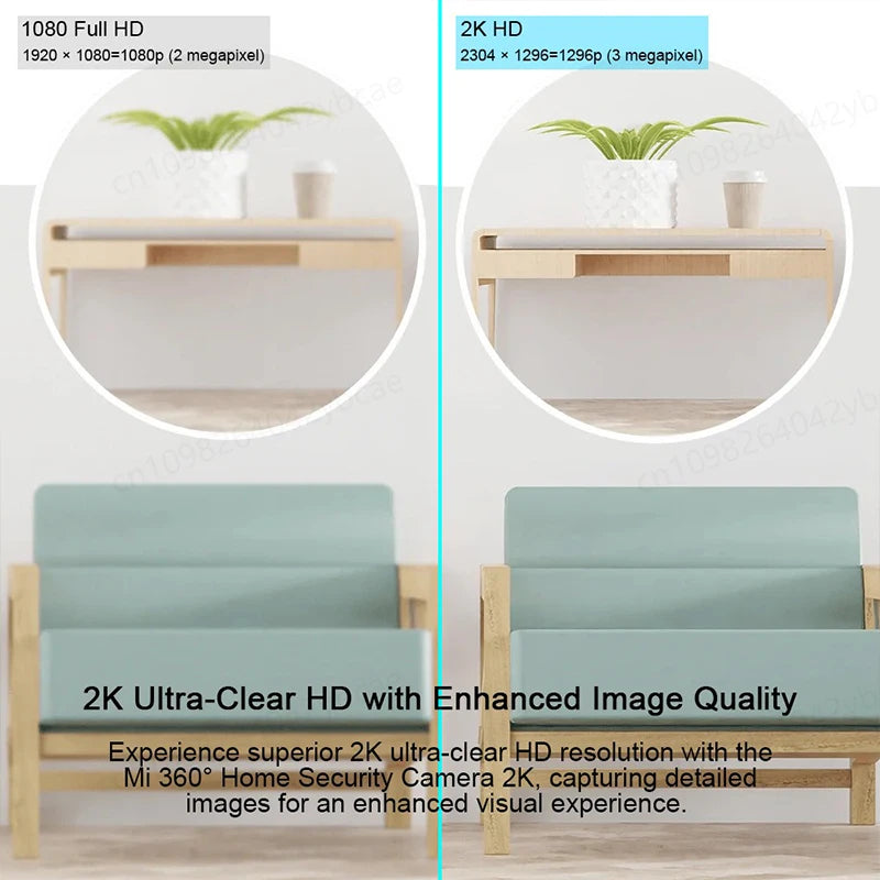 Xiaomi Mi 360° home security camera 2K — two-way audio with built-in microphone and speaker