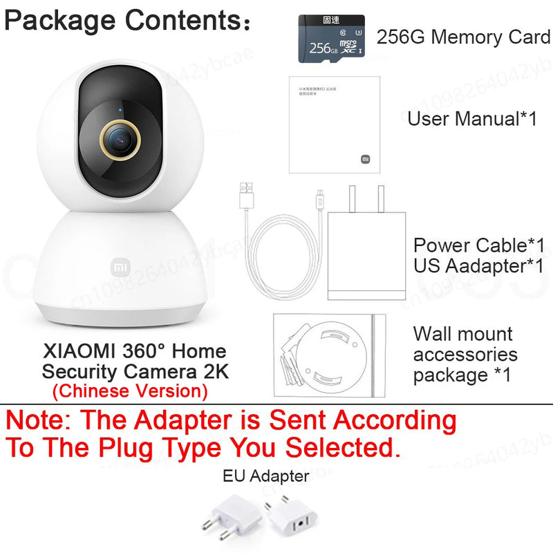 Xiaomi Smart Camera PTZ 2K 360° WiFi Security Camera