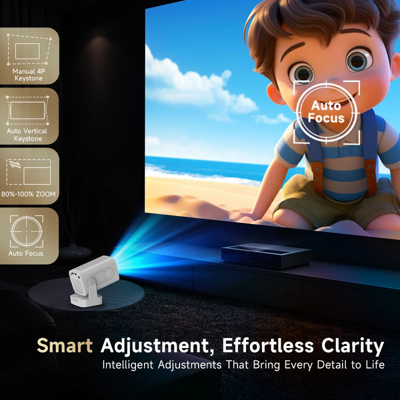 Magcubic HY310 projector — native 1080P lens with +50% brightness and +220% resolution vs standard projectors
