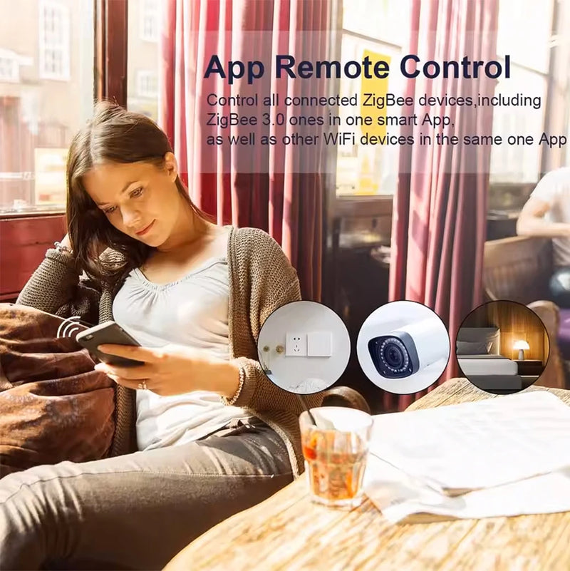 Tuya Zigbee smart hub — app remote control for all connected ZigBee 3.0 and WiFi devices from one smartphone app